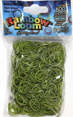 Набор для плетения Rainbow Loom Набор резинок / B0111 (неоновый/зеленый)