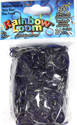 Набор для плетения Rainbow Loom Набор резинок / B0112 (темно-синий)
