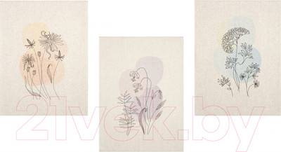 Набор полотенец Pole Kvetak (Беларускі лён) 45x60 22С145-ШР+К/п.р/фкор (362 Графика-3)