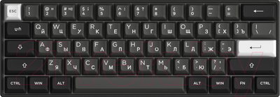 Клавиатура Akko 3061S Black&Sliver USB Cable RGB Hot Swap V3 Pro Cream Yellow (306161)