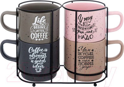 Набор кружек Elan Gallery Кофе / 880198