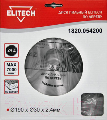 Пильный диск Elitech 1820.054200 / 187769