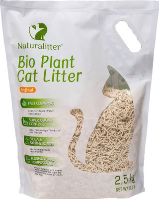 Наполнитель для туалета Naturalitter Bio Plant Cat Litter Оригинальный / NLT6OR (6л/2.5кг)