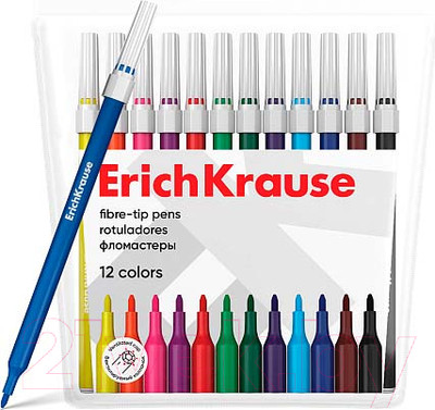 Фломастеры Erich Krause Light / 61828 (12цв)