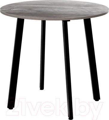 Обеденный стол Millwood Шанхай Л18 D900 (сосна пасадена/металл черный)