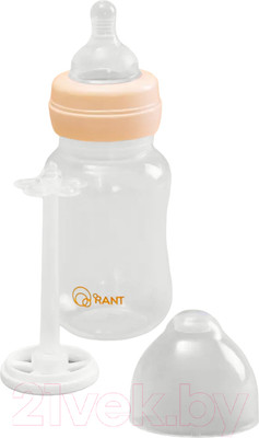 Бутылочка для кормления Rant Антиколиковая с силиконовой соской / 1003 (250мл, бежевый)