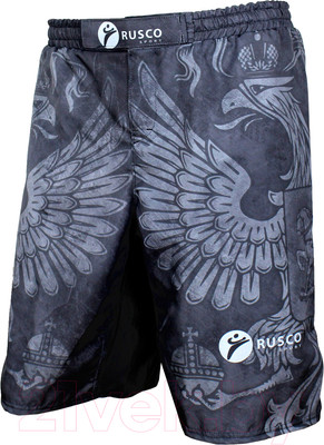 Шорты для единоборств RuscoSport Black Herb для ММА (L)