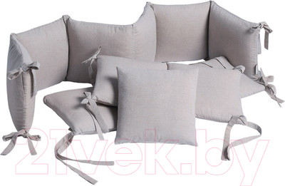 Бортик в кроватку Perina Soft Cotton / СК1/4-05.16 (серый)