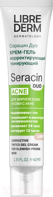 Тональный крем Librederm Серацин Дуо корректирующий тон светло-бежевый (40мл)
