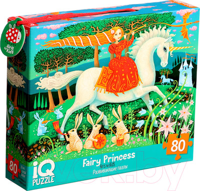 Пазл Айрис-пресс IQ пазл с отличиями. Сказочная принцесса / 9785811272617 (80эл)