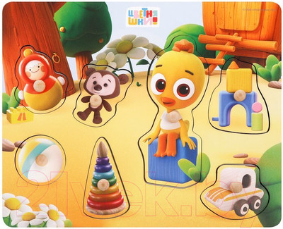 Сортер Mapacha Вкладыши. Цветняшки Летняя прогулка Цыпленка Пи / 962461