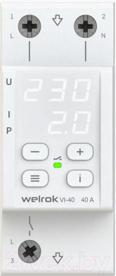 Реле напряжения Welrok VI-40 (белый)