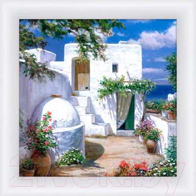 Картина Декарт На морском берегу 8Л1540 (в раме)