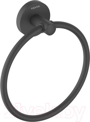 Кольцо для полотенца Aquatek Оберон AQ4212MB (черный матовый)