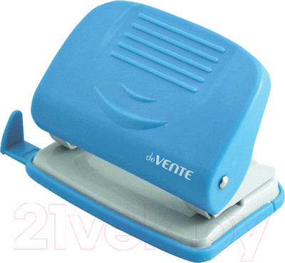 Дырокол deVente Neon / 4020328 (неоновый голубой)