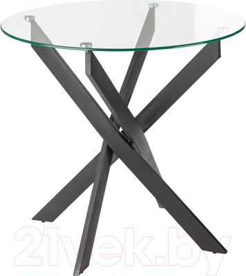 Обеденный стол Mio Tesoro Астро Ф80 (стекло/черный)