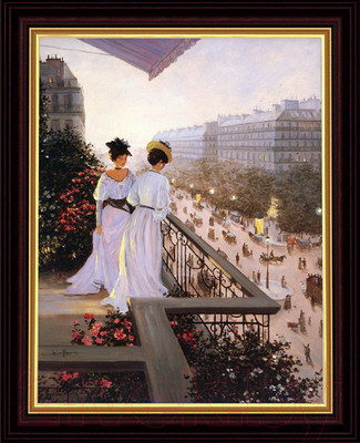 Картина Декарт Прогулки по Парижу 8Л0775 (в раме)