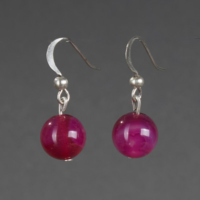 Серьги Wolves Элитный Агат 40775 №1 (розовый)