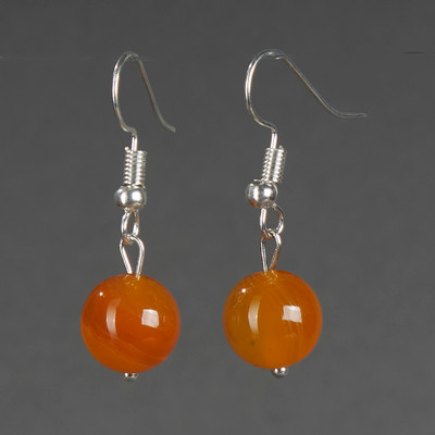 Серьги Wolves Элитный Агат 40784 №2 (желтый)