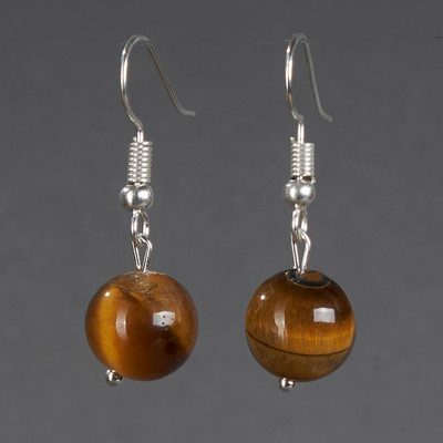 Серьги Wolves Элитный Тигровый глаз 40892 №2