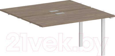 Комплект столов модульных Norden 120x123.8x75 / SG.211.OD.63.WH (белый/дуб темный)