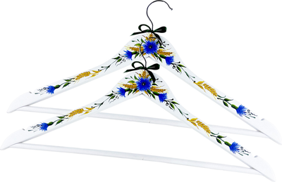 Набор деревянных вешалок-плечиков Брестская Фабрика Сувениров С васильками и колосками / HR18 (2шт)