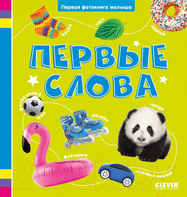 Развивающая книга CLEVER Первая фотокнига малыша. Первые слова / 9785002115617