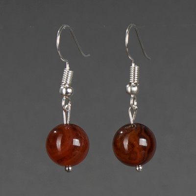 Серьги Wolves Элитный Агат 40768 №2 (медный)