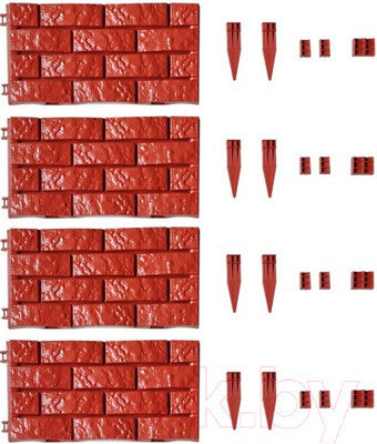 Изгородь декоративная Gardenplast 00105 (терракот)