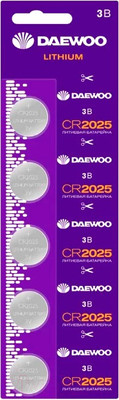 Комплект батареек Daewoo CR2025-BP5 100/5000