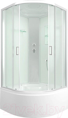 Душевая кабина IVA 90x90x215 / SC90CM (белый/матовое стекло)