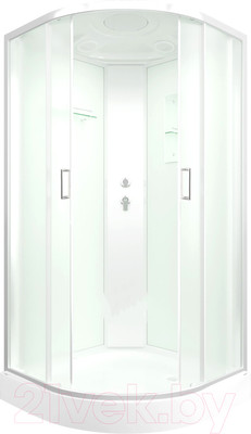 Душевая кабина IVA 90x90x215 / SC09CM (белый/матовое стекло)