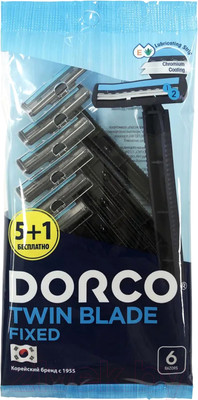 Набор бритвенных станков Dorco Twin Blade Fixed 2 лезвия одноразовые (6шт)