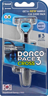 Бритвенный станок Dorco Pace 3 Cross (+ 5 кассет)