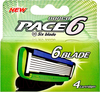 Набор сменных кассет Dorco Pace 6 (4шт)