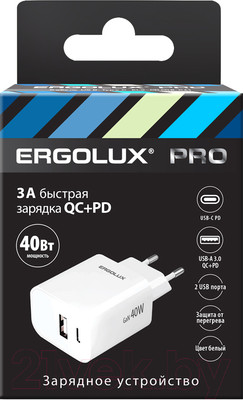 Адаптер питания сетевой Ergolux ELX-РA04QC-C01