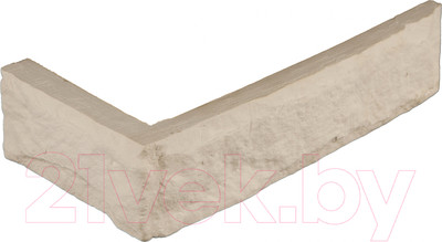 Декоративный камень гипсовый Petra Флорида угловой элемент А24.У (белый)