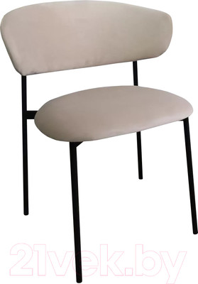 Стул M-City Леонардо / 455M05727 (H-06 бежевый велюр/черный)