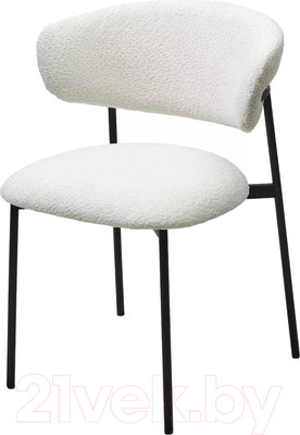 Стул M-City Леонардо / 455M05729 (000 белый букле Soul /черный)