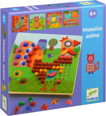 Развивающая игра Djeco Мозаика. Животные / 08137