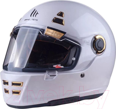 Мотошлем MT Helmets Jarama Solid (L, белый перламутр)