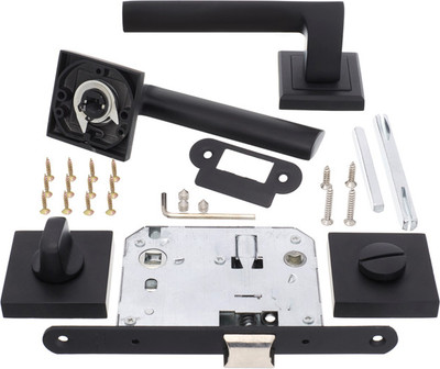 Ручка дверная Lorena 139BI/70 завертка (черный, механизм L70)