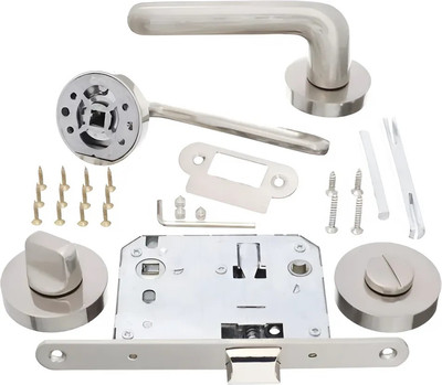 Ручка дверная Lorena 420SN/70 завертка (белый никель, механизм L70)