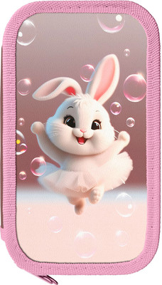 Пенал Schoolformat Зайки танцоры / ПК2-ЗТ (розовый)