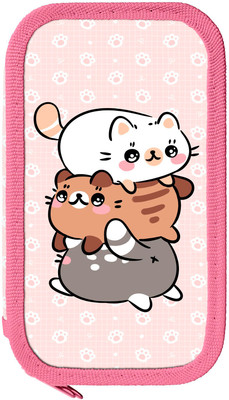 Пенал Schoolformat Котики / ПК2-КИ (розовый)