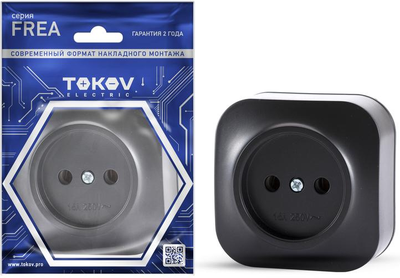 Розетка Tokov Electric Frea TKE-FR-R1-C14 (карбон)
