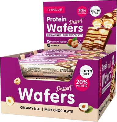 Набор протеиновых батончиков Chikalab Сливочно-ореховый десерт (20x40г)