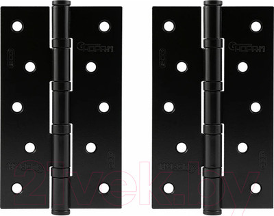 Петля дверная Нора-М 5-4 BB FHP-STD 125x75x2.5 универсальная (черный)