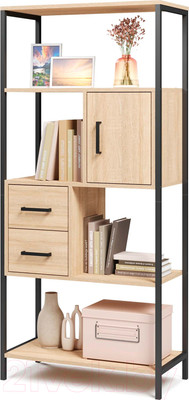 Стеллаж Mio Tesoro Cool Joy Loft (дуб сонома/черный)