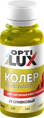 Колеровочная паста Оптилюкс №29 (100мл, оливковый)